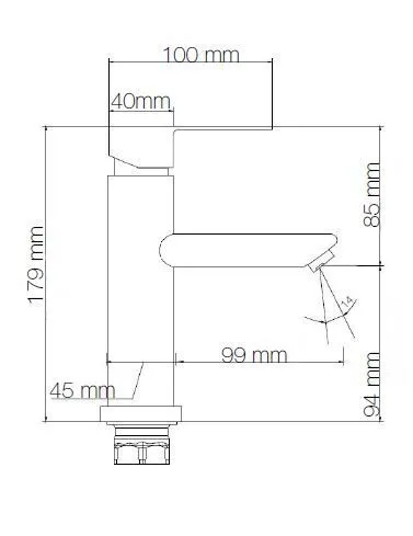 картинка Смеситель для раковины CULTO FERRO WB01FR от магазина CULTO