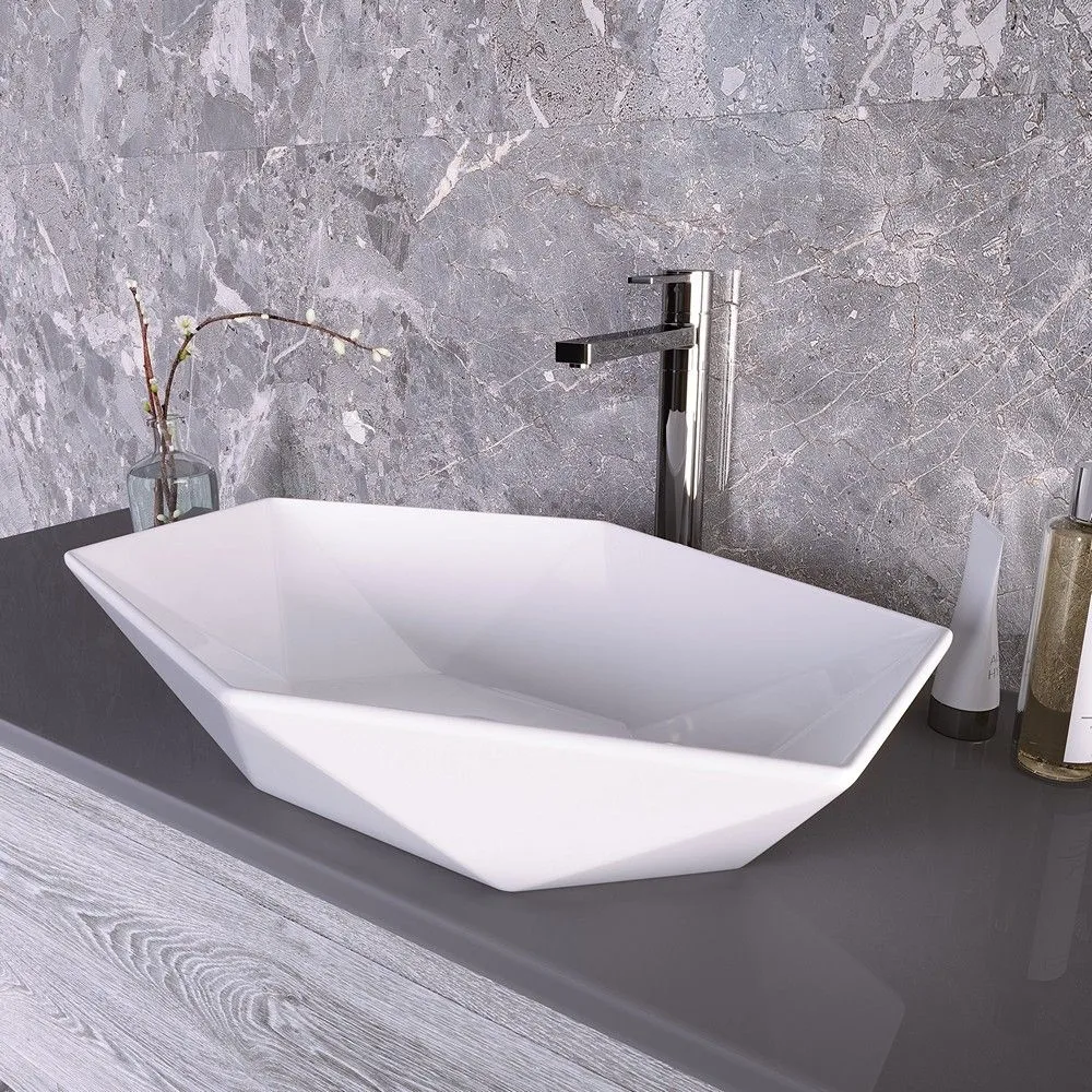 картинка Накладная раковина  Grossman GR-3030 60 * 41,5 белая от магазина сантехники CULTA