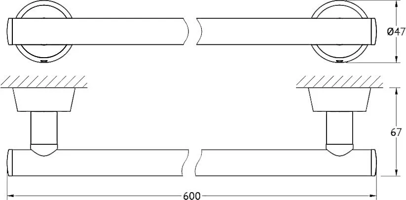 Полотенцедержатель FBS Vizovice VIZ 032 60 см фото CULTO