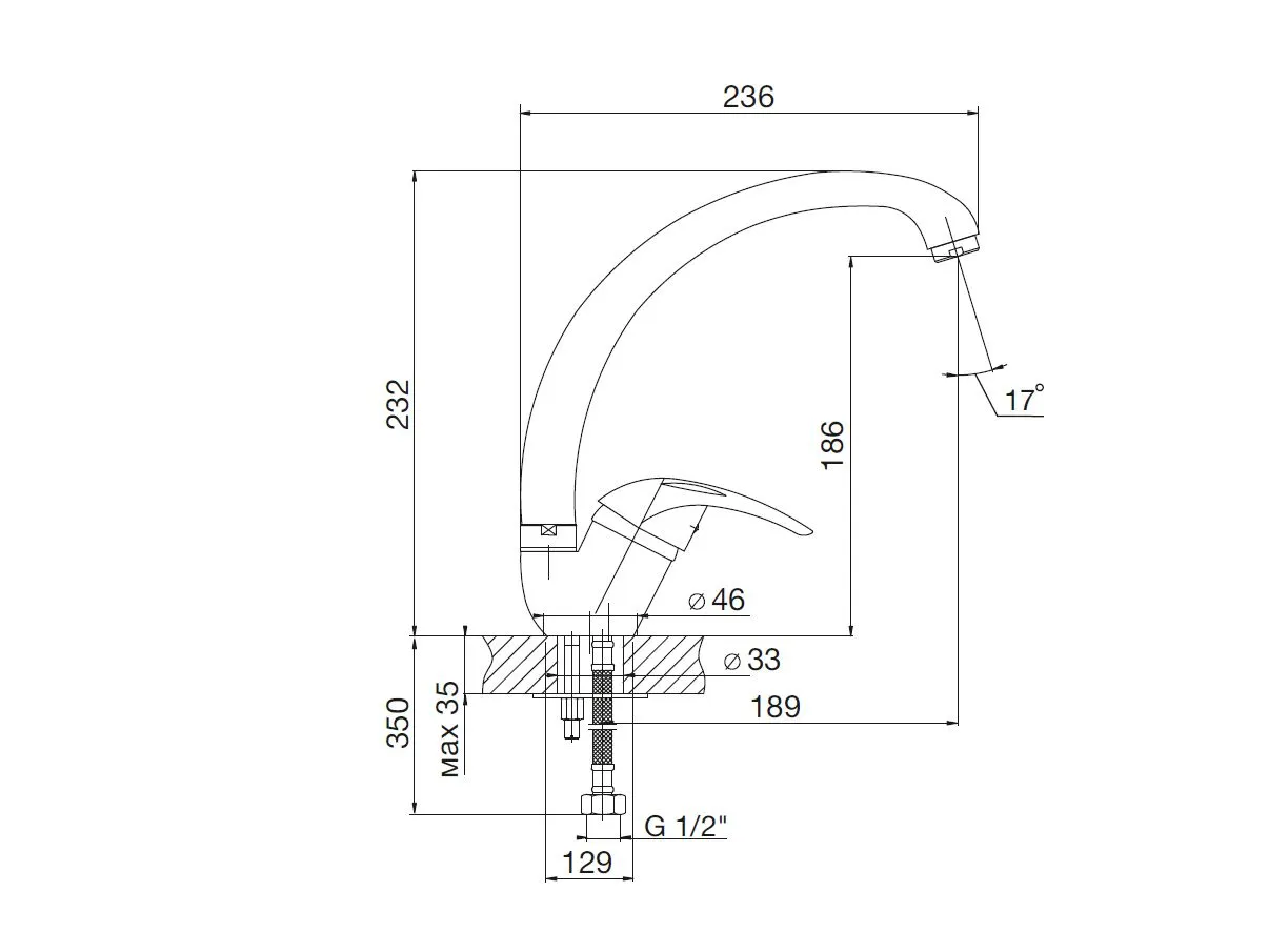 Смеситель для кухни MITTE ЭКОНОМИК (ECONOMIC) в магазине Культо