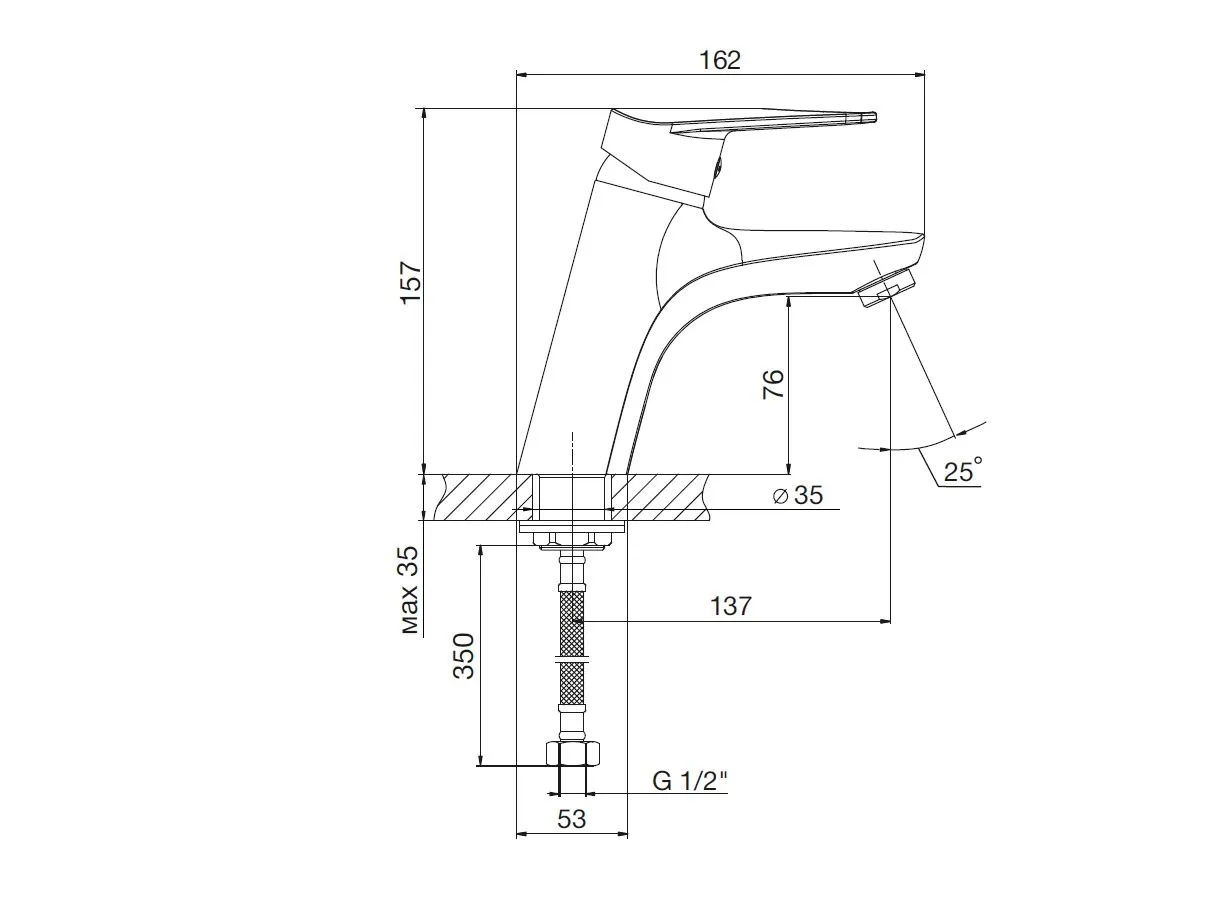 Смеситель для раковины MITTE КОНФИДЕНТ (CONFIDENT) в магазине Культо